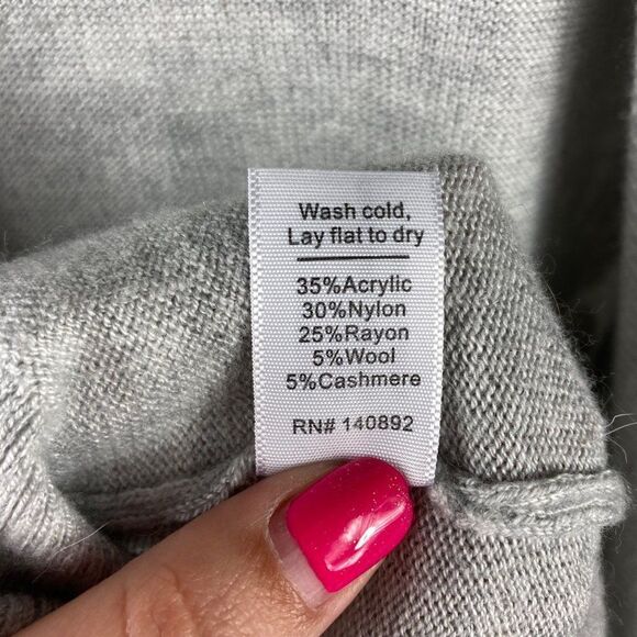 Marine Layer Elle Cashmere Blend Open Front Cardigan Women's Size Small Gray - Picture 10 of 10